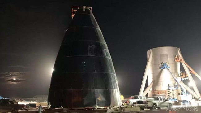 SpaceX“星际飞船”原型的外壳采用不锈钢